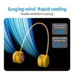 Rechargeable Handheld Neck Hanging Portable Mini Fan - Image 8